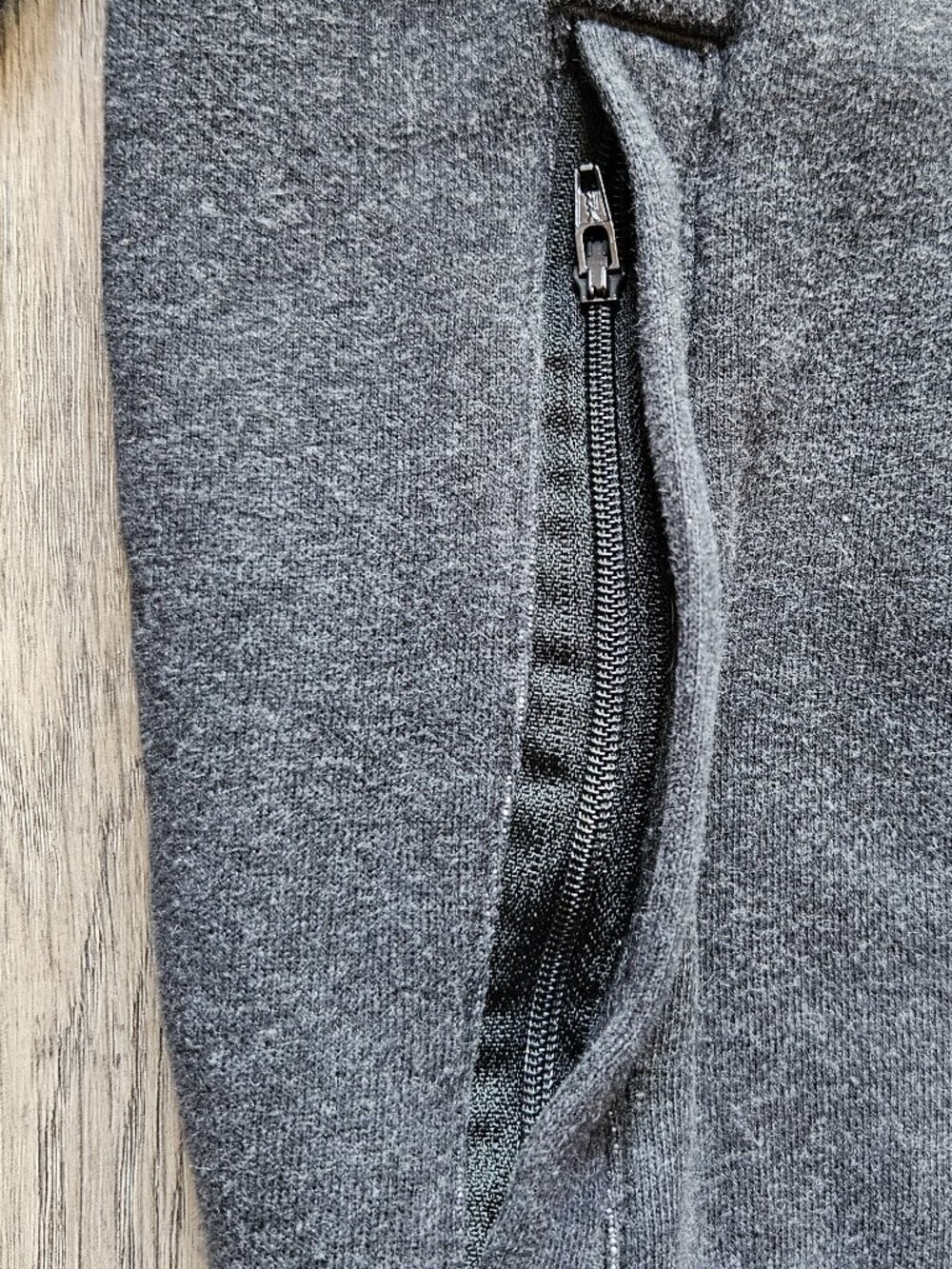 Lacoste Sport Charcoal Grey Fleece Pullover Hoodie Zipper Pockets Sz US Small - Picture 4 of 7